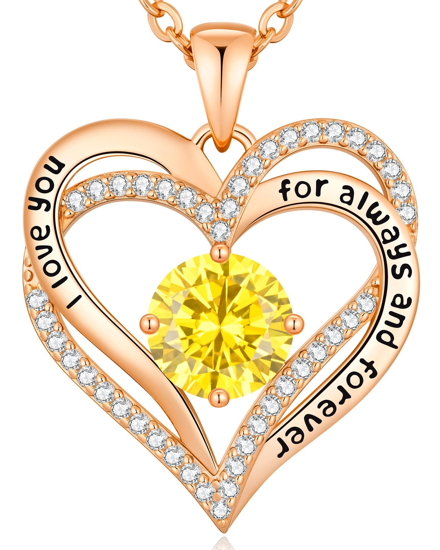 CDE Forever Love Heart Necklaces for Women, Wedding Anniversary, Valentine's，Birthday Mothers Christmas Day Gifts for Mom, Mother, Wife, S925 Silver Jewelry with Birthstone Pendant