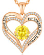 CDE Forever Love Heart Necklaces for Women, Wedding Anniversary, Valentine's，Birthday Mothers Christmas Day Gifts for Mom, Mother, Wife, S925 Silver Jewelry with Birthstone Pendant