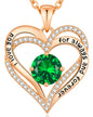 CDE Forever Love Heart Necklaces for Women, Wedding Anniversary, Valentine's，Birthday Mothers Christmas Day Gifts for Mom, Mother, Wife, S925 Silver Jewelry with Birthstone Pendant