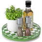 AMH Lazy Susan Wooden Organizer for Table Top