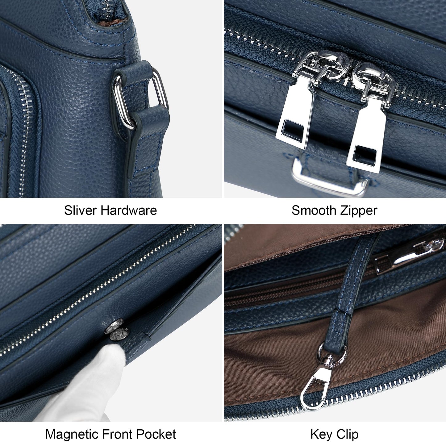 Over Earth Genuine Leather Crossbody Bags for Women Small Ladies Handbags and Purses with Card Slots