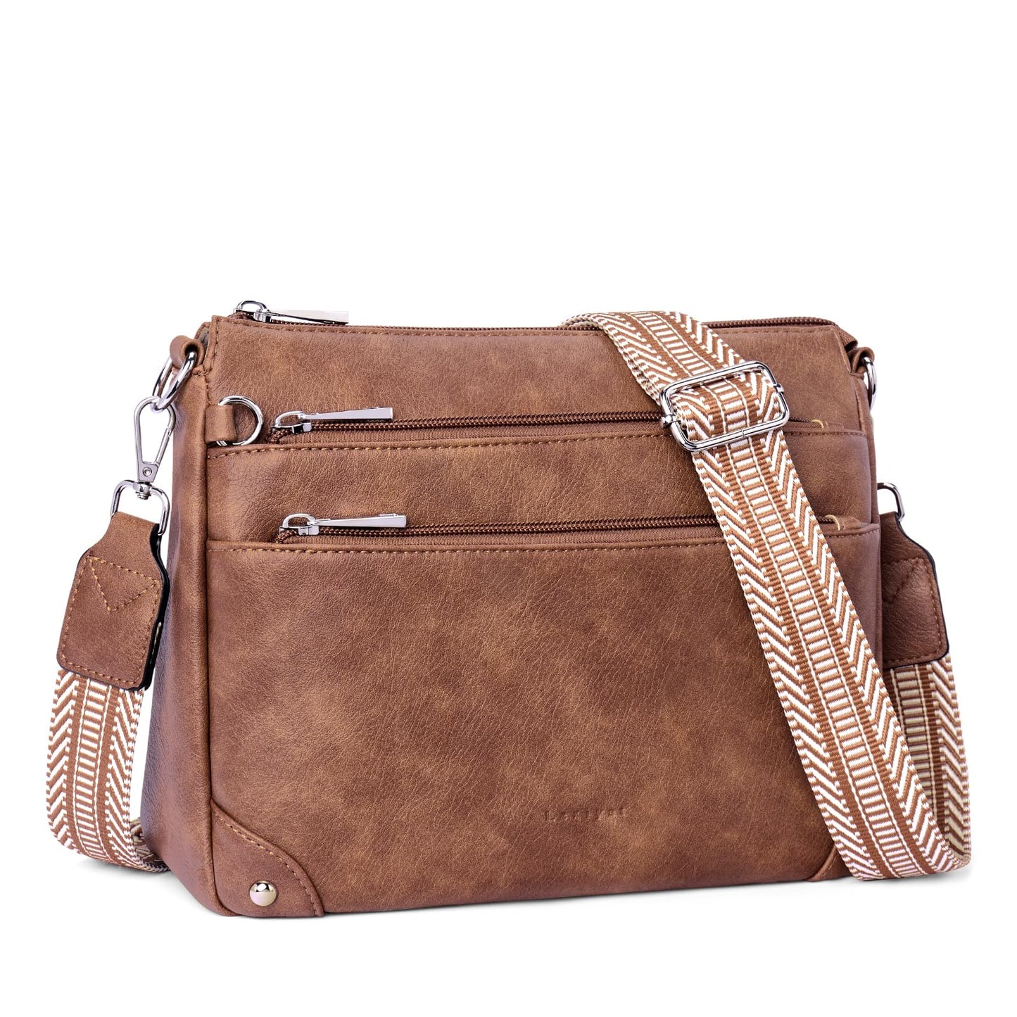 Crossbody Bags for Women Rfid Travel Crossbody Purses Leather Handbags Medium Shoulder bag with Adjustable Strap
