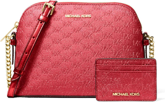 Michael Kors Women's Jet Set Dome Crossbody With Card Case