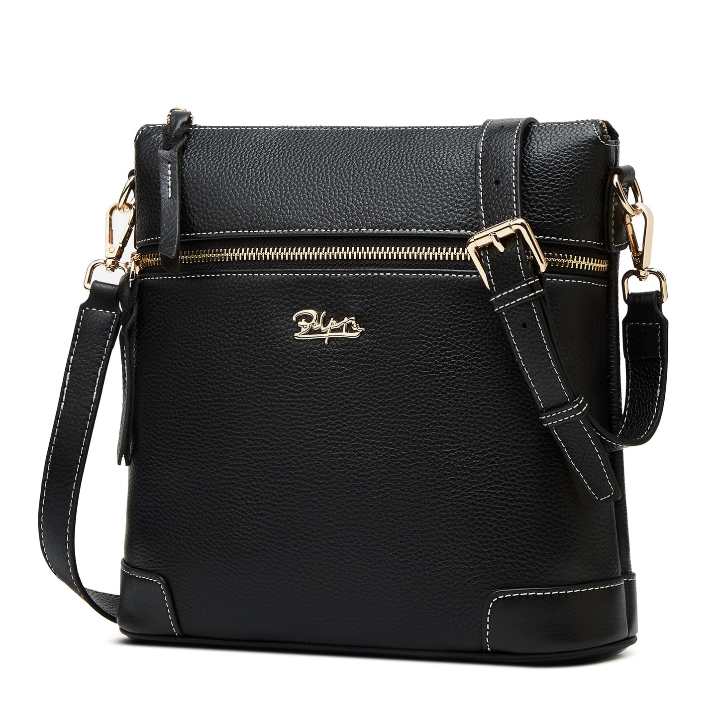 BOYATU Leather Crossbody Bag for Women: Designer Shoulder Purse for Travel - Trendy Genuine Leather Handbag for Everyday