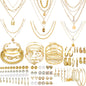 69-Piece Gold Jewelry Set for Women | Necklaces, Bracelets & Earrings