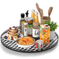 AMH Lazy Susan Wooden Organizer for Table Top