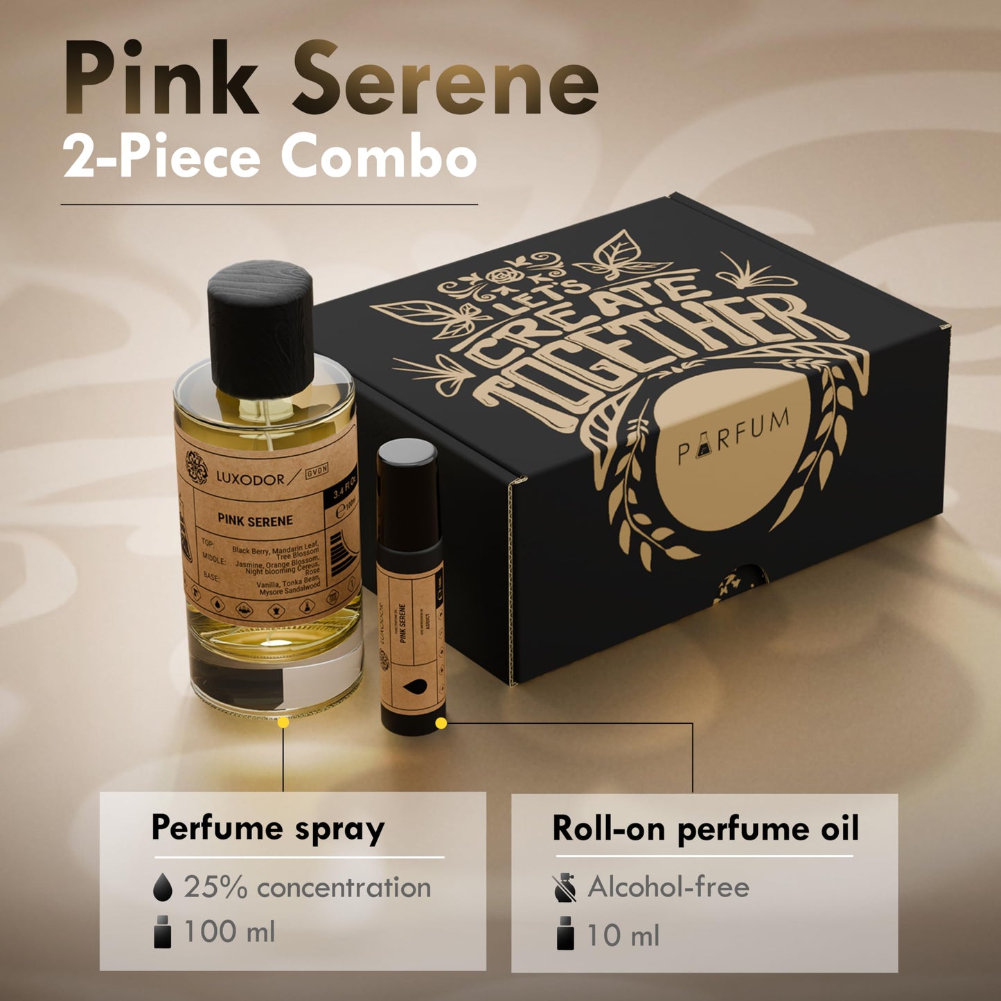 Inspired by Y S.L's B.lack O.pium 3.4 fl. oz (100ml) Damascus Poemy with Pheromone Roll-On Oil 10 ml | Women’s Dupes Fragrances | Long Lasting Perfume Vanilla for Women | Womens Perfume