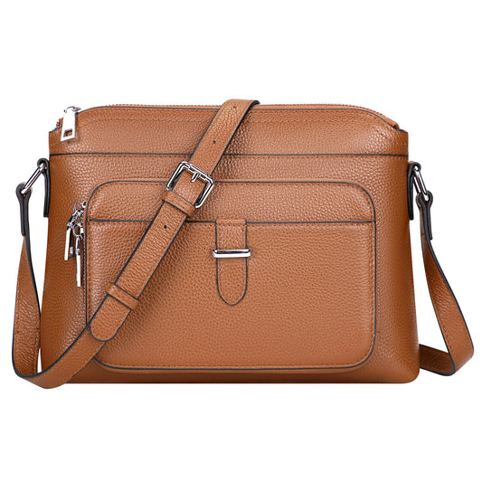 Over Earth Genuine Leather Crossbody Bags for Women Small Ladies Handbags and Purses with Card Slots