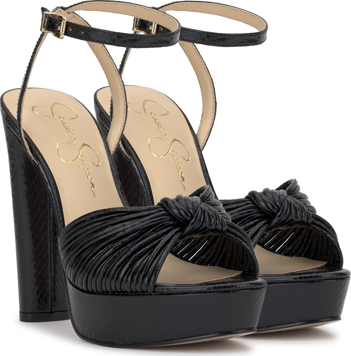 Jessica Simpson Womens Immie Platform Sandal with Ankle Strap, Silver, 5Jessica Simpson Womens Immie Platform Sandal with Ankle Strap, Silver, 5