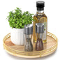 AMH Lazy Susan Wooden Organizer for Table Top