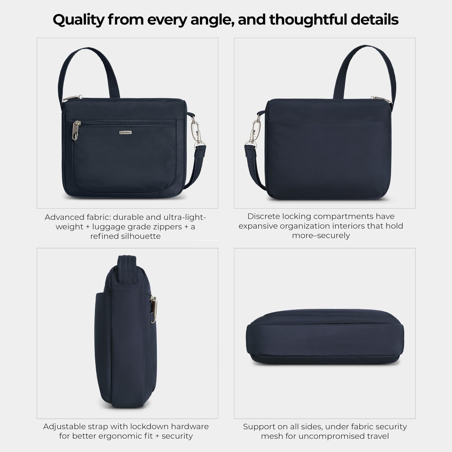 Travelon Anti-Theft Classic Small East/West Crossbody
