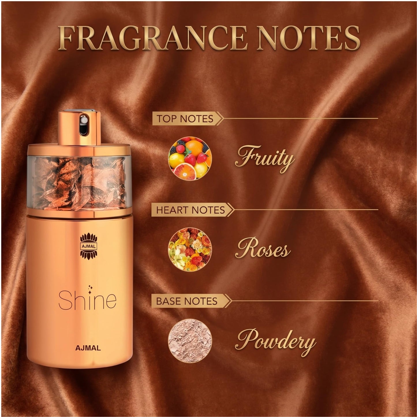 Ajmal Aurum Eau de Parfum 2.5 oz (75 ml) for Women | Fresh, Fruity & Floral Oriental Perfume with Amber, Musk & Vanilla | Long-Lasting Luxury Scent from Dubai