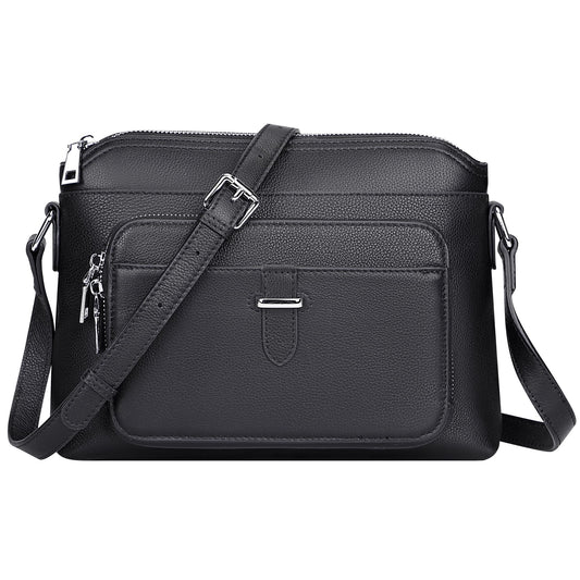 Over Earth Genuine Leather Crossbody Bags for Women Small Ladies Handbags and Purses with Card Slots