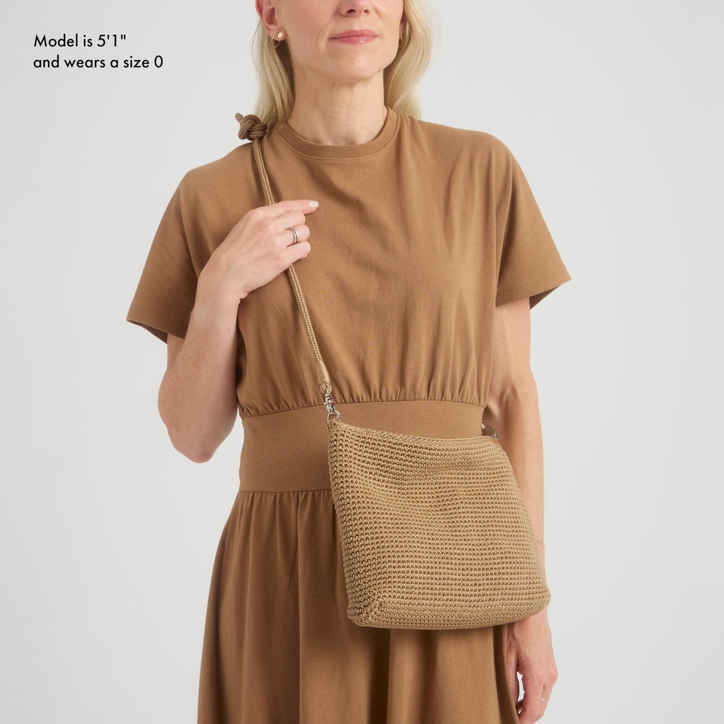 The Sak Lumi Convertible Crossbody Purse - Women's Handbag for Everyday & Travel, 3-in-1 Small Crossbody in Crochet & Leather