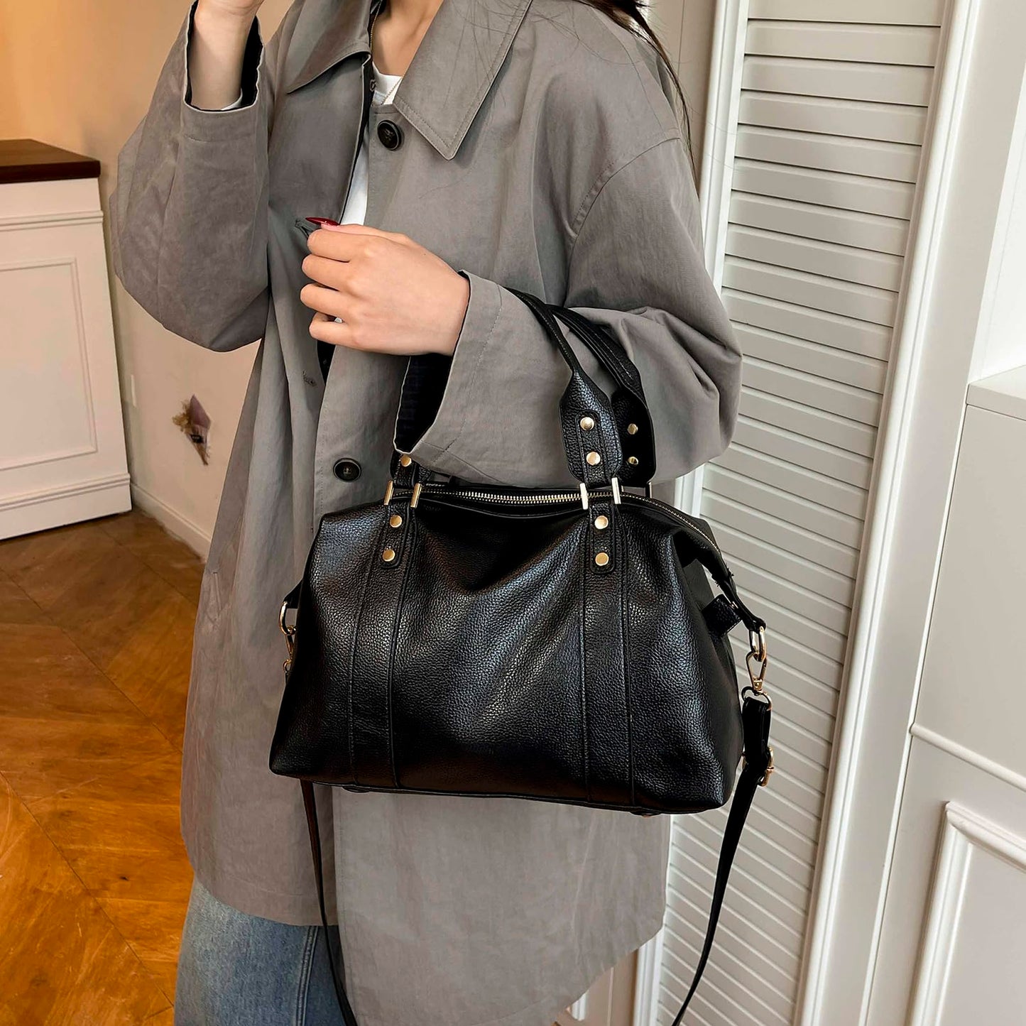 Handbags and Purses for women Vegan Leather Tote Bag for Women Satchel Shoulder Bags Travel Purse with Compartments