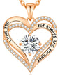 CDE Forever Love Heart Necklaces for Women, Wedding Anniversary, Valentine's，Birthday Mothers Christmas Day Gifts for Mom, Mother, Wife, S925 Silver Jewelry with Birthstone Pendant
