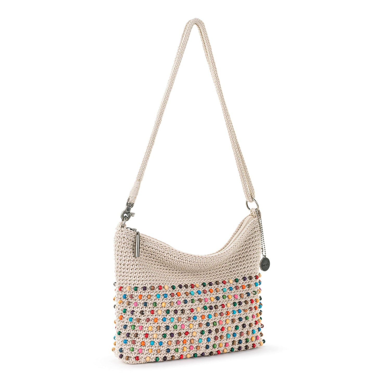 The Sak Lumi Convertible Crossbody Purse - Women's Handbag for Everyday & Travel, 3-in-1 Small Crossbody in Crochet & Leather