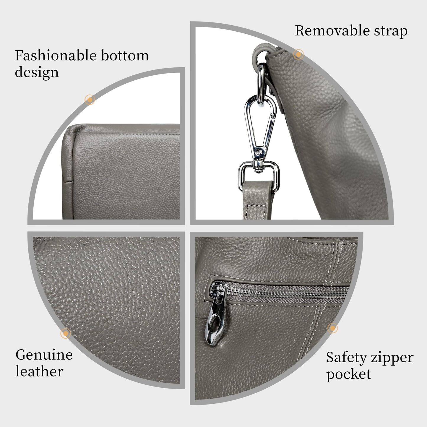 Iswee Leather Satchel Women Purse and Handbag Crossbody Shoulder Bag Hobo | Genuine Cowhide Leather Tote Top Handle Bag Soft & Durable Medium Size Bags with Detachable Multiple Pocketbooks Trendy