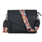 Leather Flapover Crossbody Handbag Purse for Women with Adjustable Strap & Overflap Snap Closure Tote/Bag