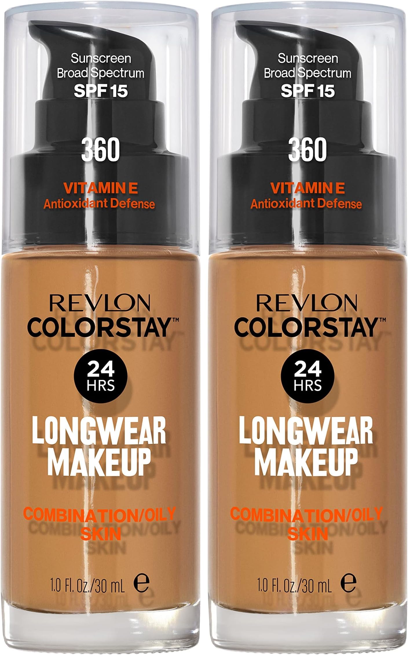 Revlon Liquid Foundation, ColorStay Face Makeup for Combination & Oily Skin, SPF 15, Medium-Full Coverage with Matte Finish, 180 Sand Beige, 1 Fl Oz