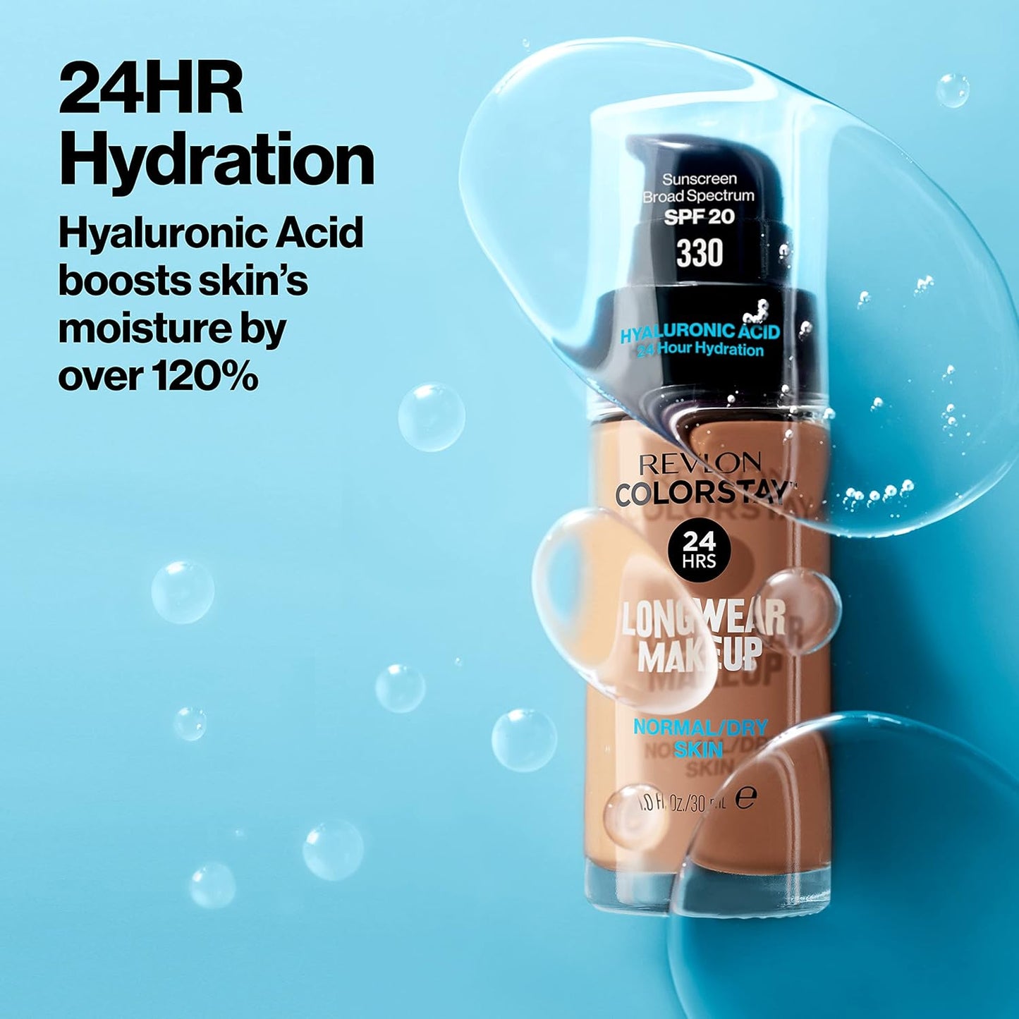 Revlon Liquid Foundation, ColorStay Face Makeup for Normal & Dry Skin, SPF 20, Longwear Medium-Full Coverage with Natural Finish, 240 Medium Beige, 1 Fl Oz