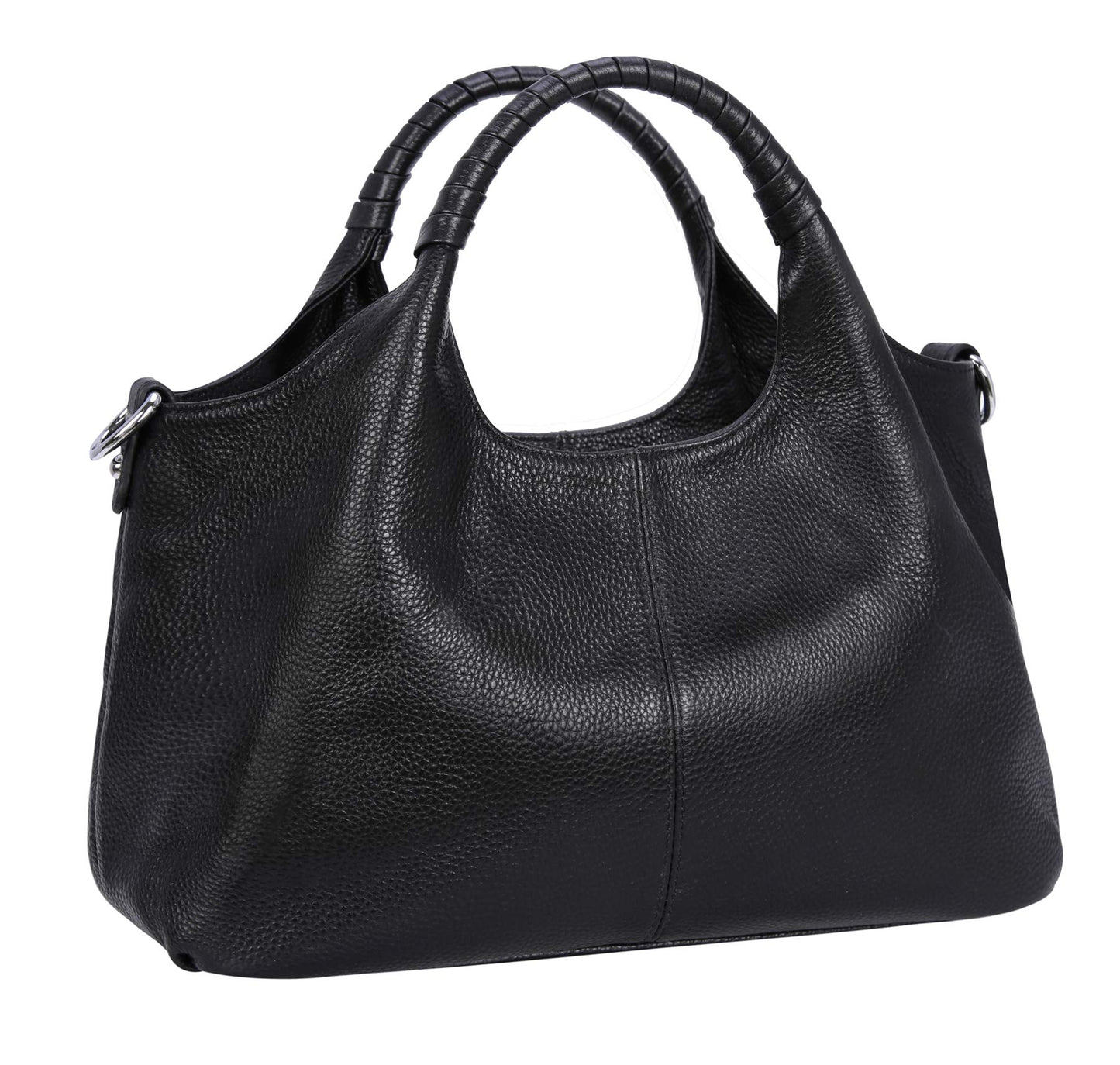 Iswee Leather Satchel Women Purse and Handbag Crossbody Shoulder Bag Hobo | Genuine Cowhide Leather Tote Top Handle Bag Soft & Durable Medium Size Bags with Detachable Multiple Pocketbooks Trendy