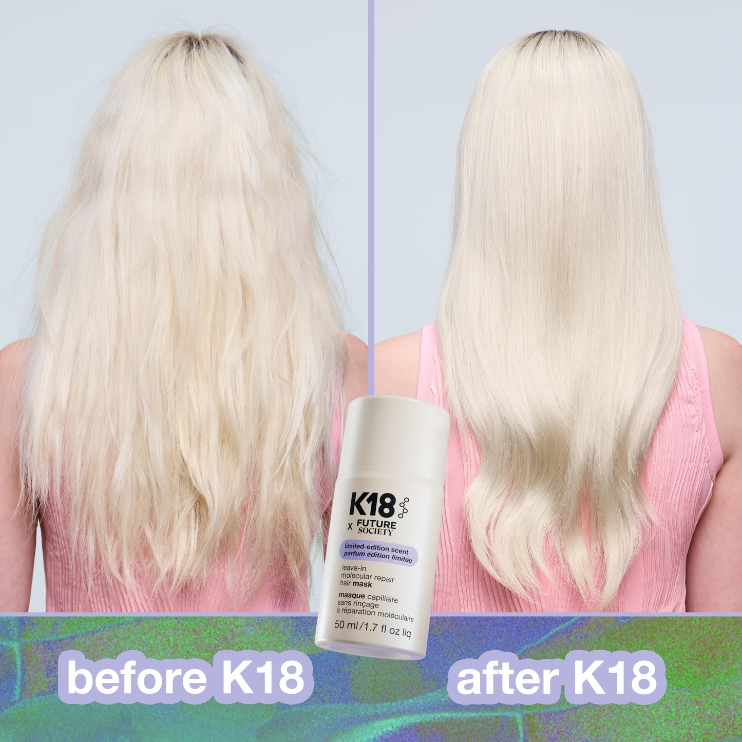 K18 Leave-In Molecular Repair Hair Mask, Patented, Lasting Repair For Dry, Frizzy, Damaged Hair, Reverse Damage In 4 Minutes From Bleach, Color, Chemical Services + Heat
