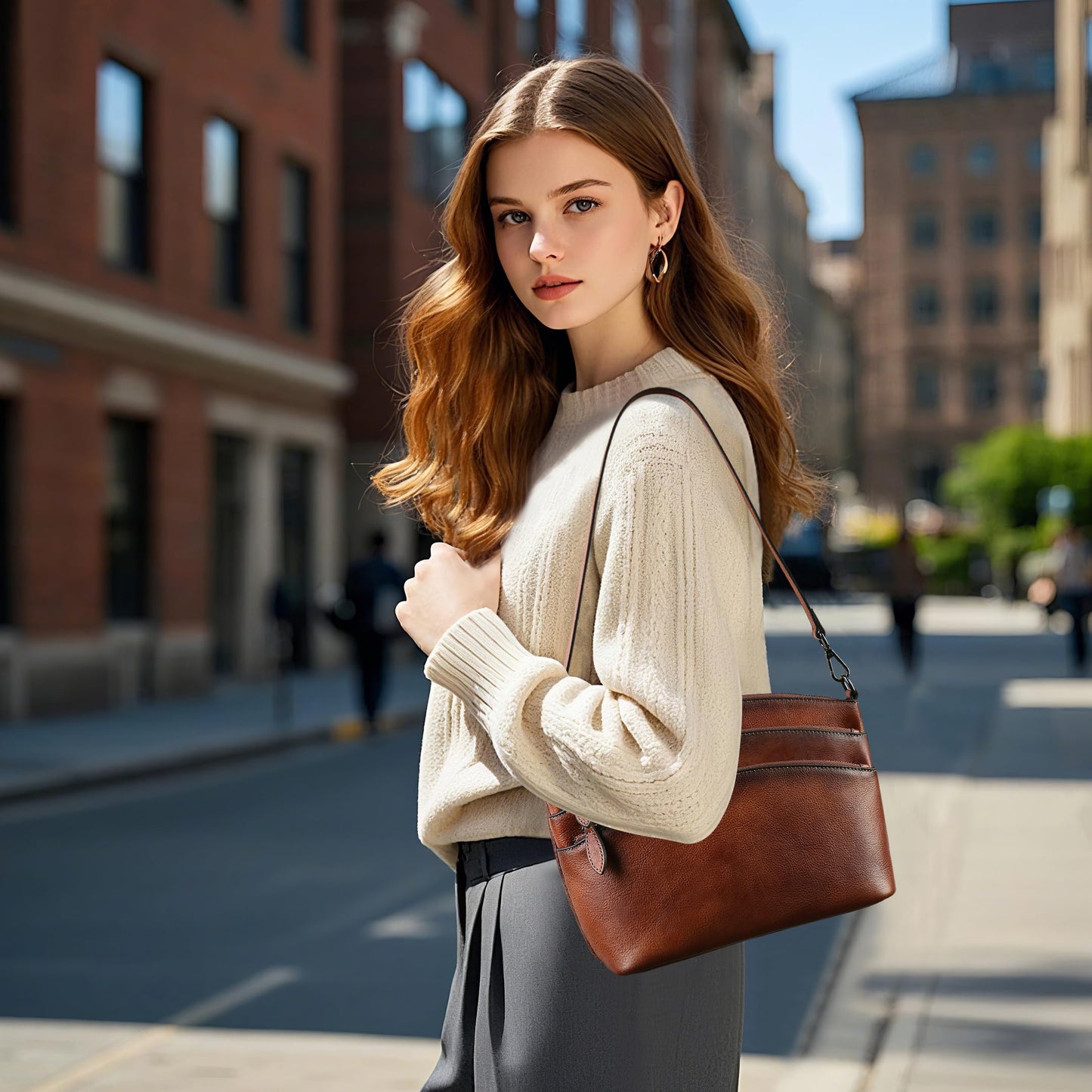 Genuine Leather Purses for Women Vintage Crossbody Bags for Women Hand Bags Women's Shoulder Handbags | Genuine Leather