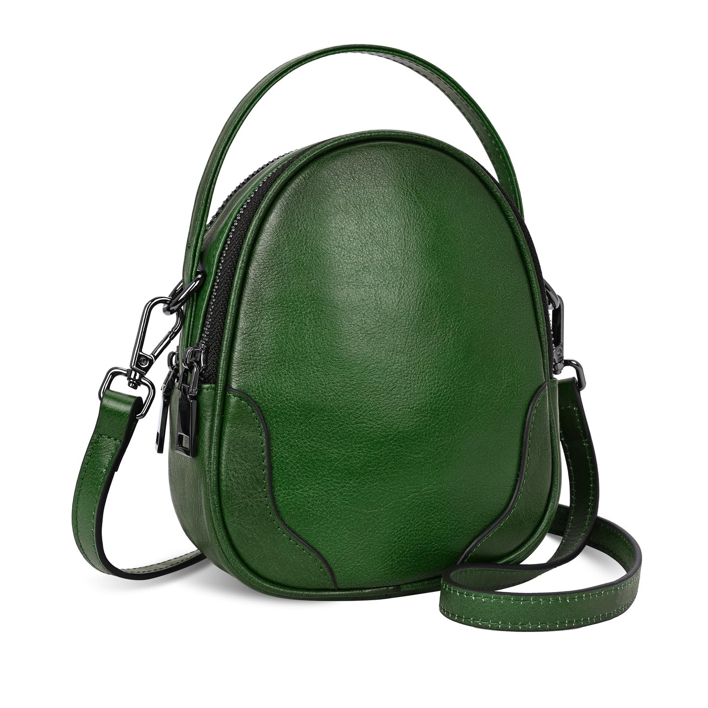 Iswee Small Crossbody Bag for Women Small Leather Shoulder Purse Phone Bag | Designer Satchel Handbags Ladies Pocketbooks with 2 Adjustable Strap 3-Way Carry Multi-pocket Organizer Mini Bag