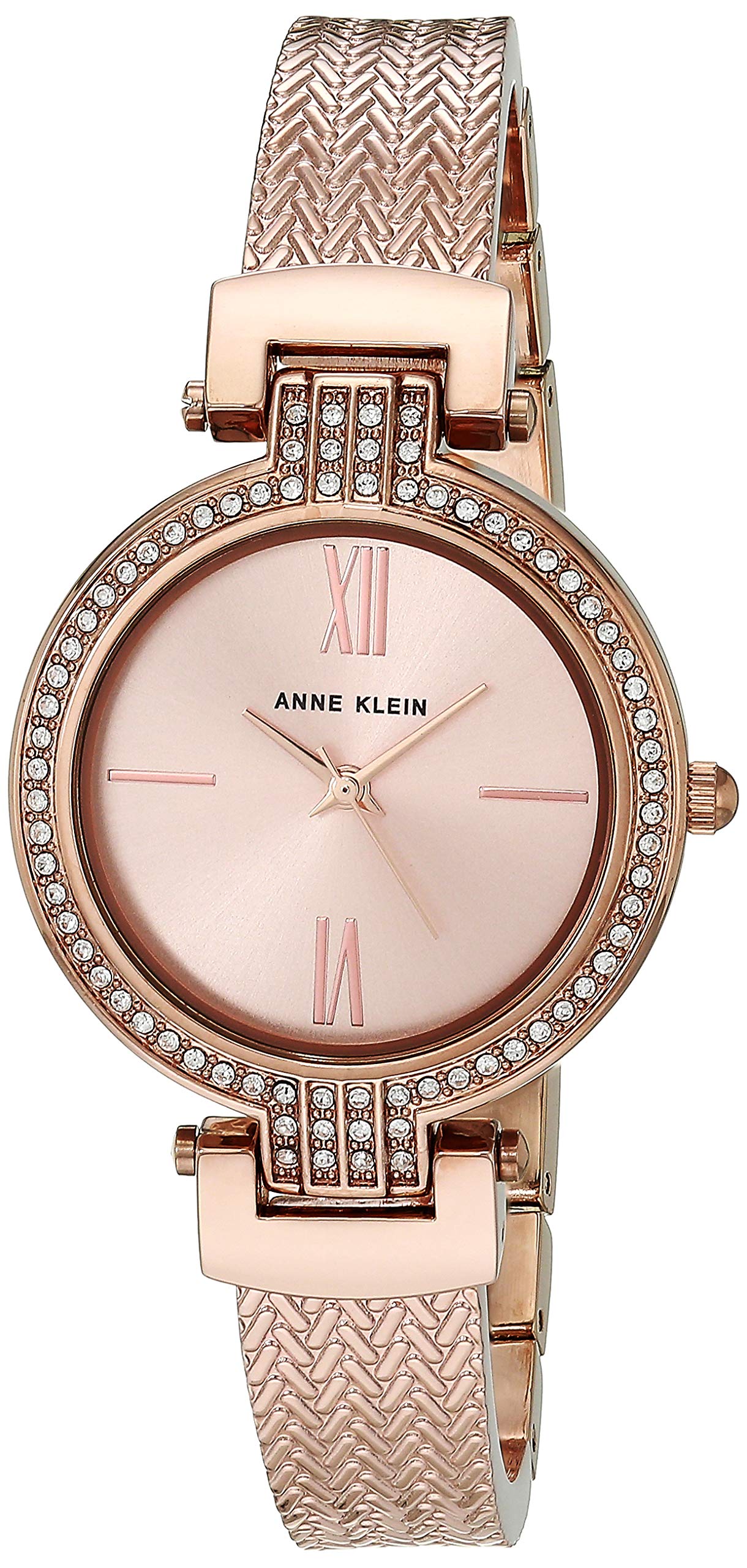 Anne Klein Women's Premium Crystal Accented Watch and Bracelet Set, AK/3584