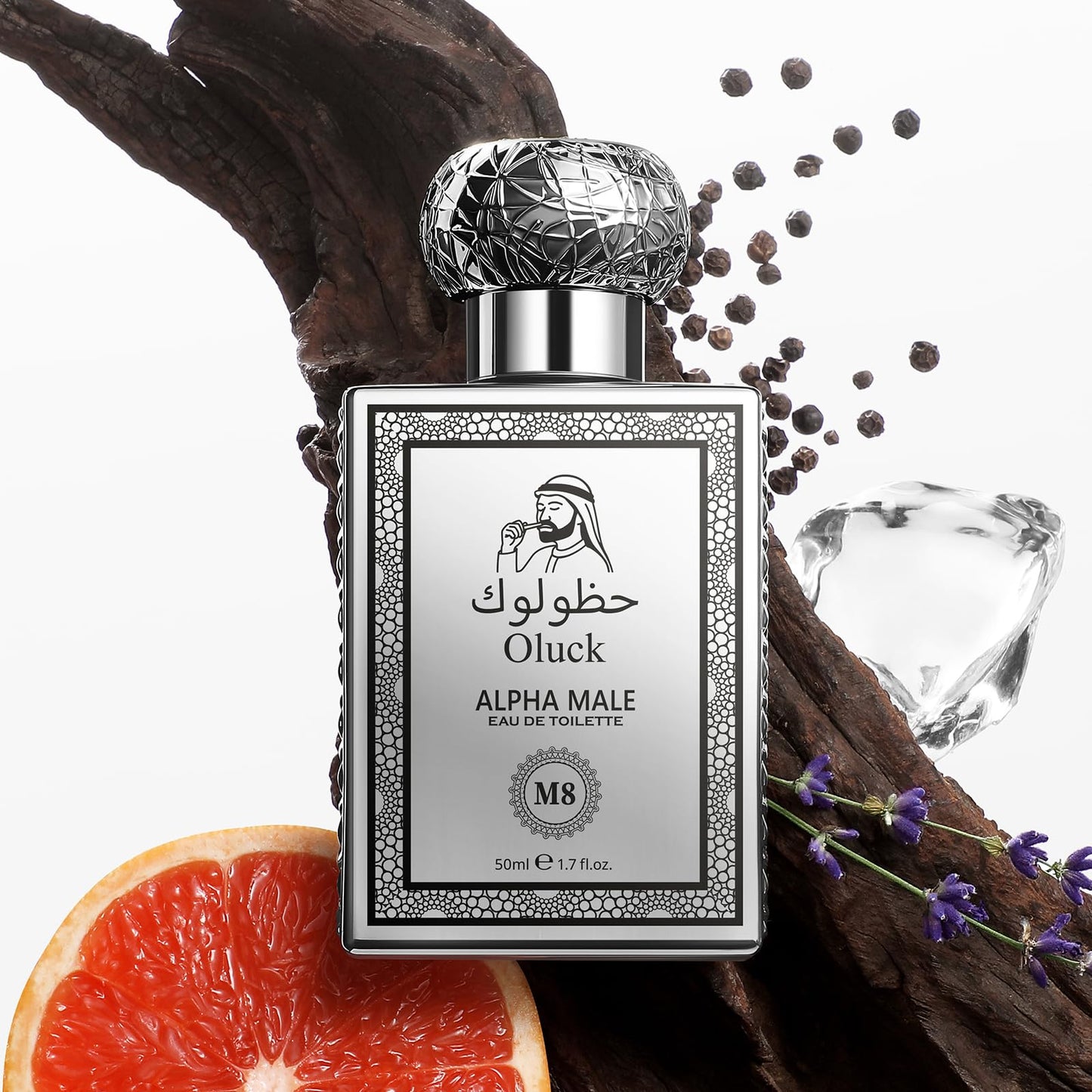 Oluck Gulf Night Perfume M7 Cologne for Women & Men, Lemon Pineapple Nutmeg Cedarwood Vanilla Notes, Middle Eastern Fragrance