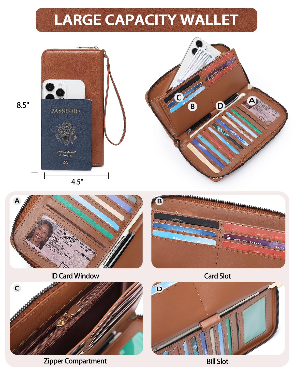 Purses for Women 3PCS, Crossbody Bags Set Large Leather Purse Shoulder Handbags with Wallet Adjustable Straps for Ladies Tote