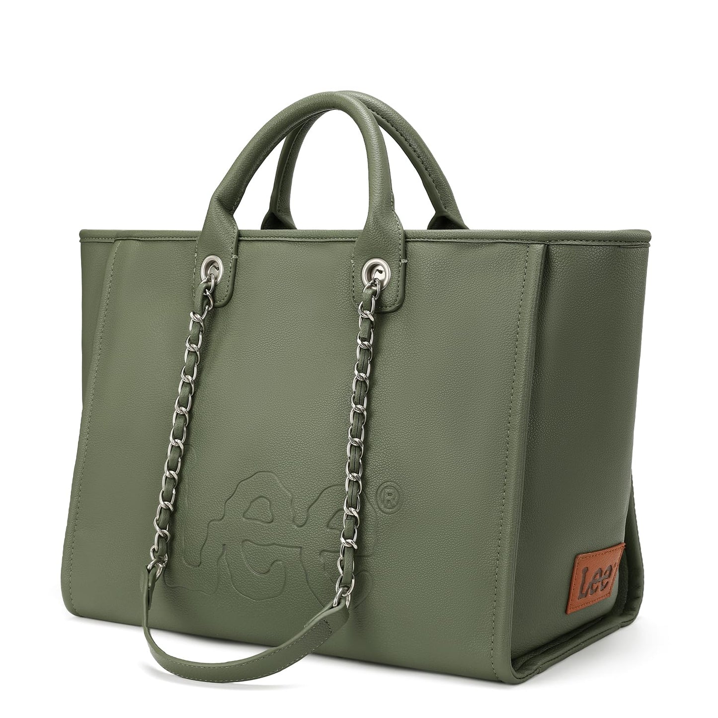 Lee Large Shoulder Tote Bag for Women Vegan Leather Top-Handle Bag