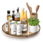 AMH Lazy Susan Wooden Organizer for Table Top