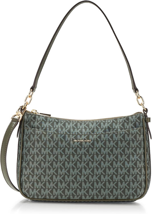 Michael Kors Jet Set Medium Top Zip Pochette Crossbody Bag