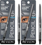 Revlon ColorStay Pencil Waterproof Eyeliner, Smudge-Proof, Eye Makeup with Built-In Sharpener, Long-Lasting, Matte Finish, 201 Black, 2 pack