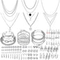 69-Piece Gold Jewelry Set for Women | Necklaces, Bracelets & Earrings