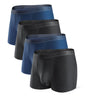DAVID ARCHY Men's Underwear Modal Boxer Briefs Trunks Multi-Pack | Dual Pouch with Fly, Ultra Soft Second Skin Feel, Breathable Stretch Spandex, Anti Chafing, Daily Lounging Work Travel