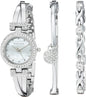 Anne Klein Women's Premium Crystal Accented Bangle Watch and Bracelet Set