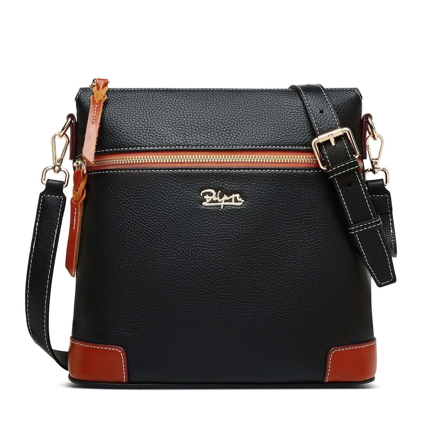 BOYATU Leather Crossbody Bag for Women: Designer Shoulder Purse for Travel - Trendy Genuine Leather Handbag for Everyday