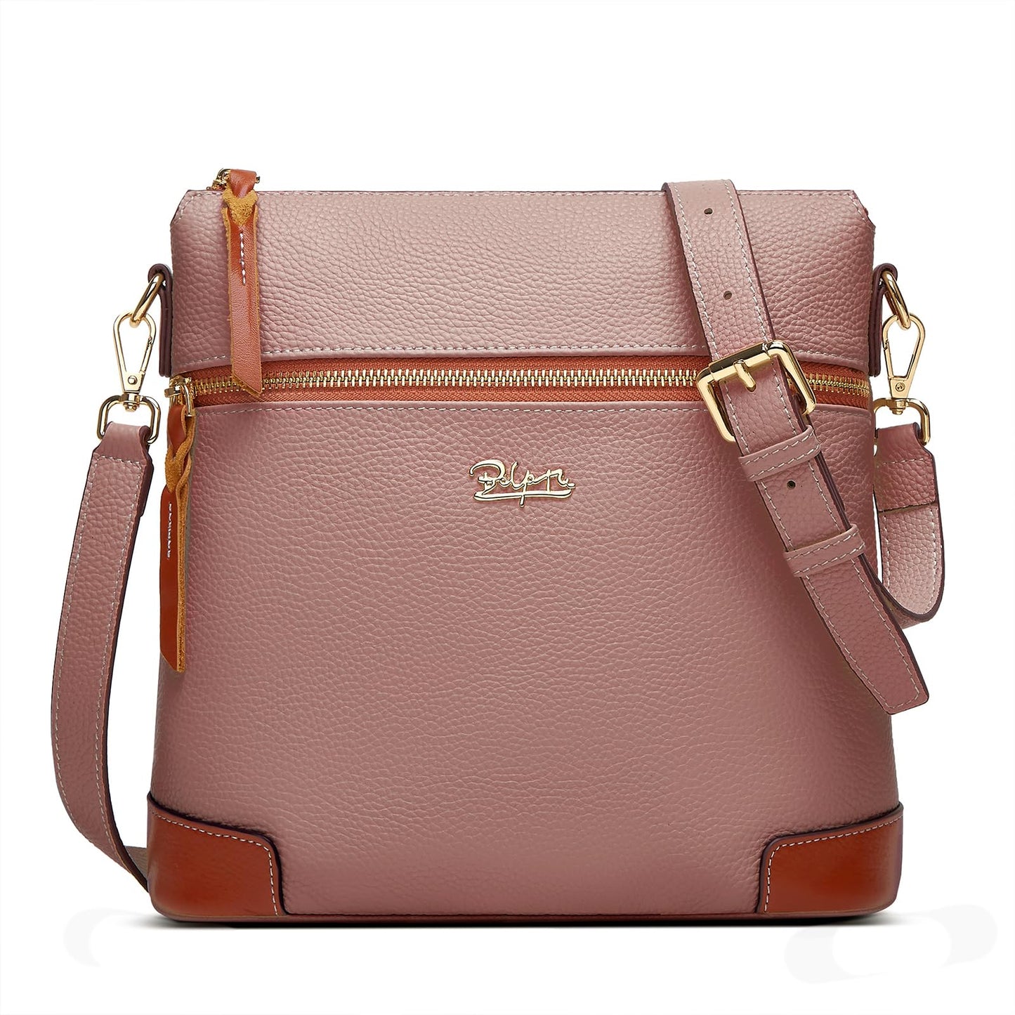 BOYATU Leather Crossbody Bag for Women: Designer Shoulder Purse for Travel - Trendy Genuine Leather Handbag for Everyday