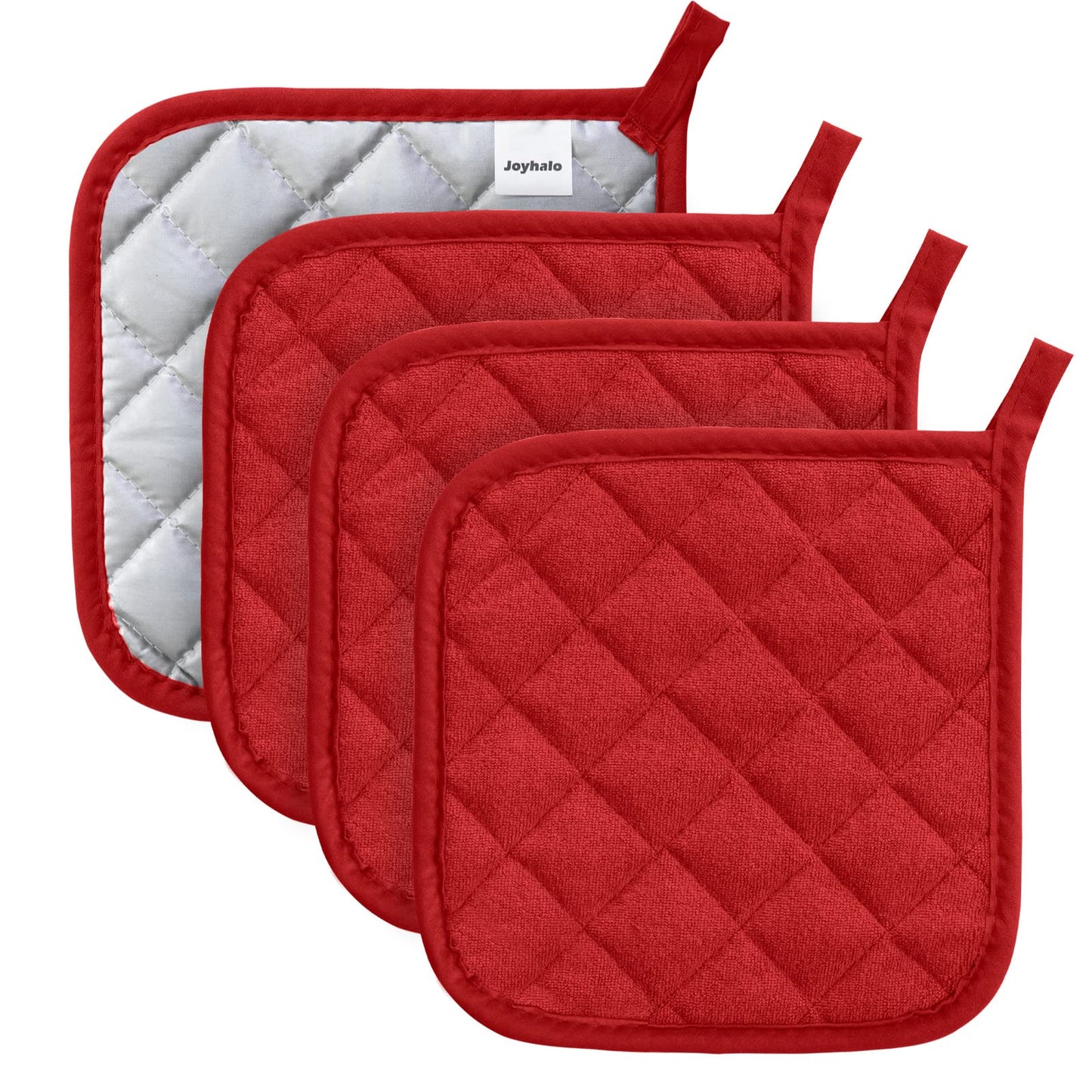 Joyhalo 6 Pack Heat Resistant Pot Holders - Terry Cloth Sets for Cooking & Baking