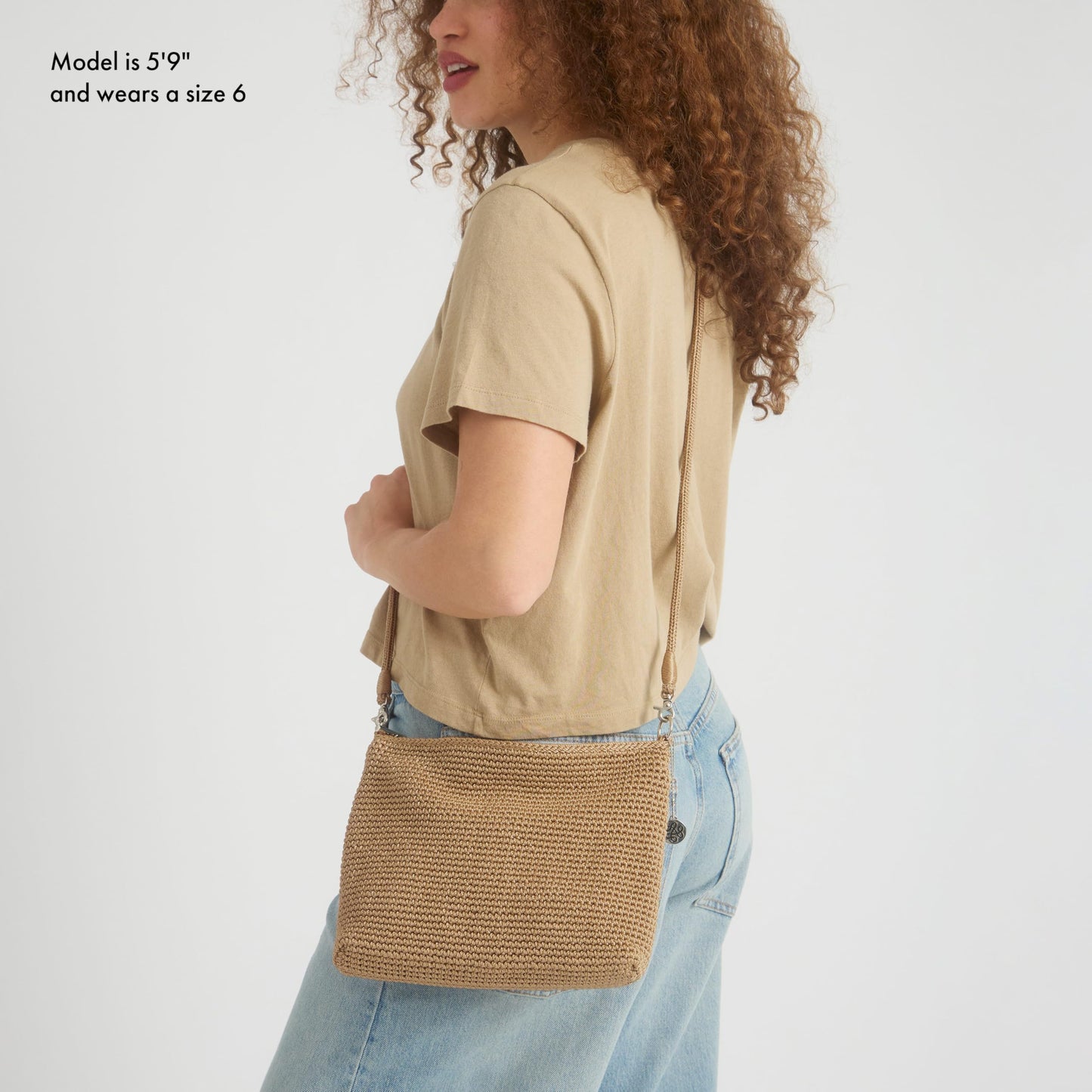 The Sak Lumi Convertible Crossbody Purse - Women's Handbag for Everyday & Travel, 3-in-1 Small Crossbody in Crochet & Leather