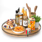 AMH Lazy Susan Wooden Organizer for Table Top