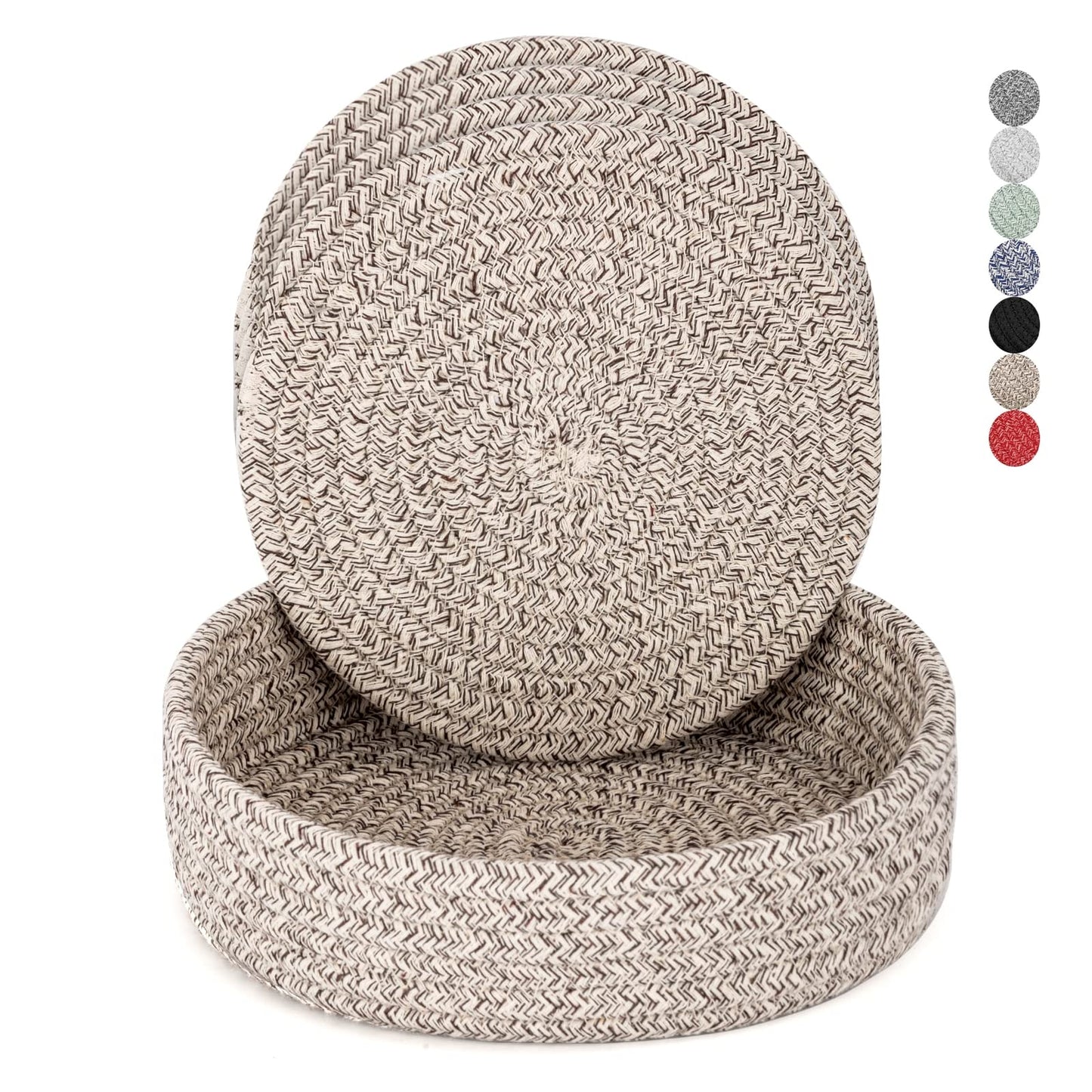 Heat-Resistant Trivet Set for Hot Pots & Pans with Storage Basket