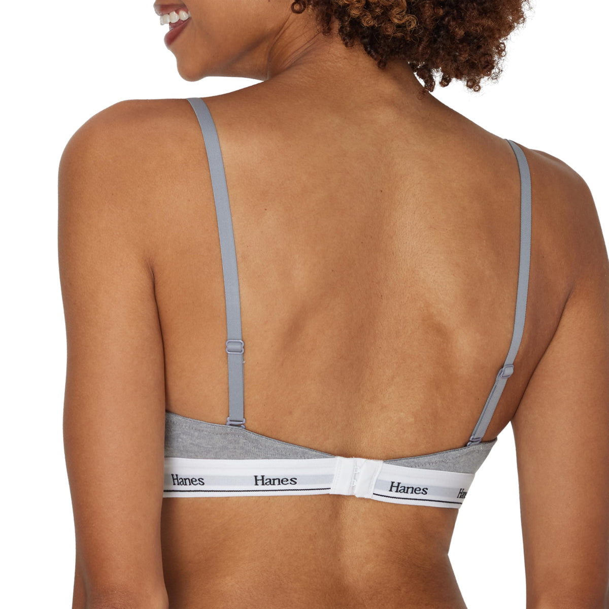 Hanes Women's Originals Contour Wireless Bra, Stretch Cotton T-Shirt Bra, Full Coverage Bra White