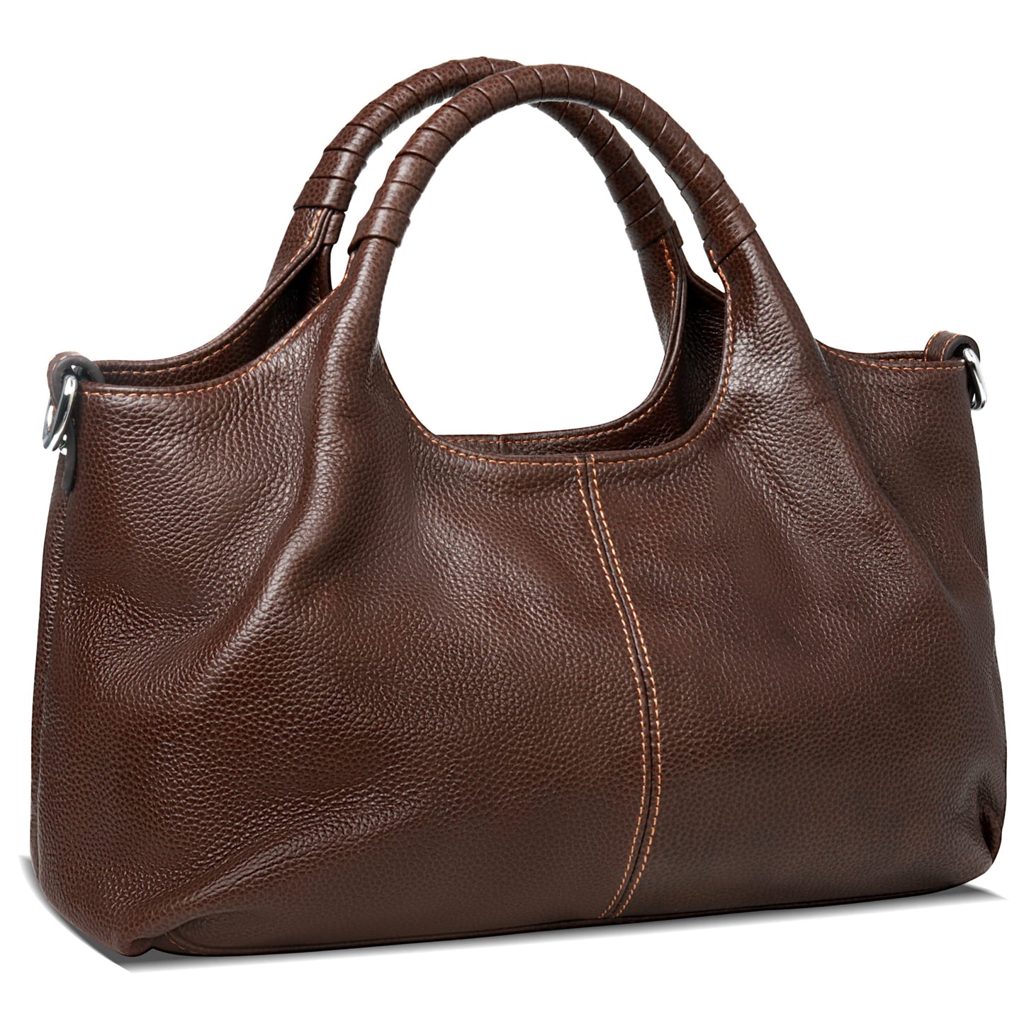 Iswee Leather Satchel Women Purse and Handbag Crossbody Shoulder Bag Hobo | Genuine Cowhide Leather Tote Top Handle Bag Soft & Durable Medium Size Bags with Detachable Multiple Pocketbooks Trendy
