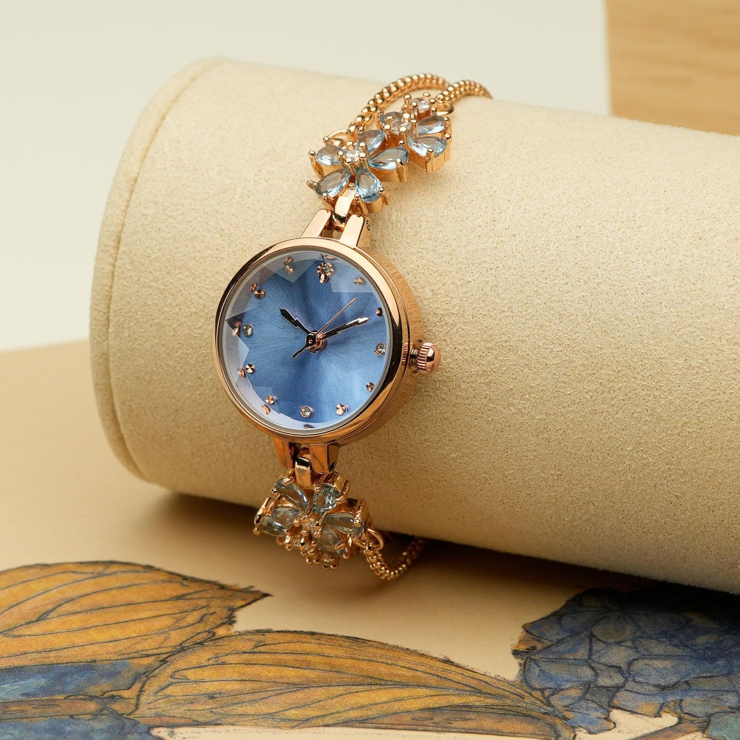 TIME100 Women's Bracelet Watches Ladies Quartz Wrist Watch with Green Dial Bezel with Crystals in Movement Bracelet Strap with Diamonds Waterproof