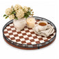 AMH Lazy Susan Wooden Organizer for Table Top