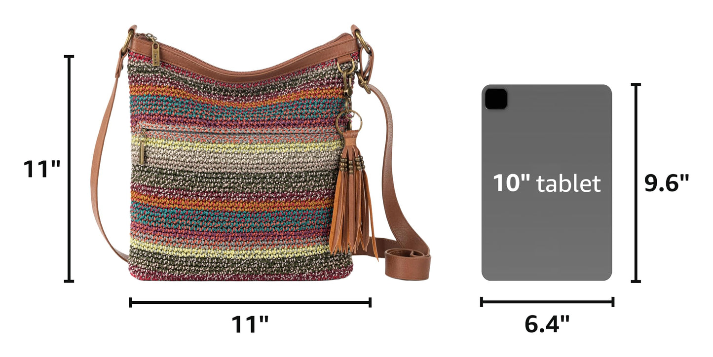 The Sak Lucia Crossbody Bag in Crochet, Convertible Purse with Adjustable Shoulder Strap